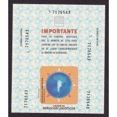 ARGENTINA SERVICIO SELLO CIERRES PARA CAJAS ENVIO GJ L5 NUEVO MINT U$ 6